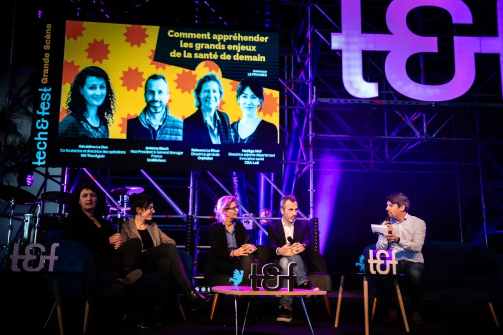 Photo du Tech&Fest. Evenement dans lequel Kickmaker a pris la parole sur le sujet de l'industrialisation de prototype industriel